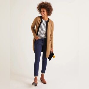 Boden Rosamund Cardigan black and tan brown knit